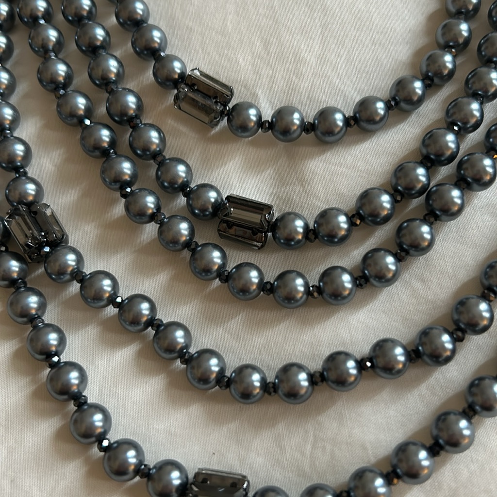 Max Mara Weekend Pearl And Glass Necklace
